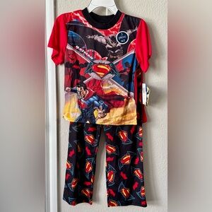 Batman vs Superman Boys 3-Piece Pajama Pants Shorts Set, Size 8(2), NWT